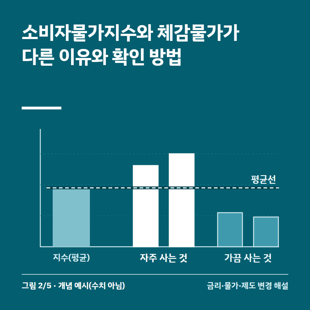소비자물가지수와 체감물가가 다른 이유와 확인 방법